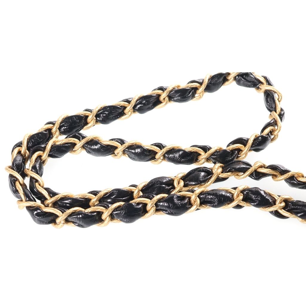 Chanel Ribbon Chain Kiss Lock Bag Black — view 7