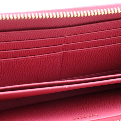 Prada Saffiano Round Zip Wallet Pink — view 3