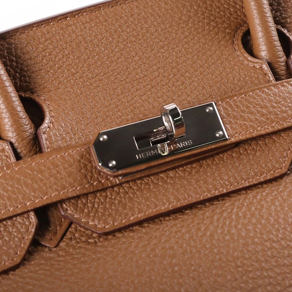 Hermes Birkin 30 Halzan Togo Silver Handbag — view 7