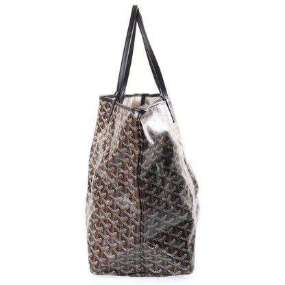 Goyard Saint Louis GM Black Leather Tote Bag — view 3
