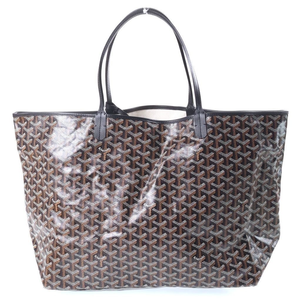 Goyard Saint Louis GM Black Leather Tote Bag