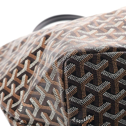 Goyard Saint Louis GM Black Leather Tote Bag — view 5