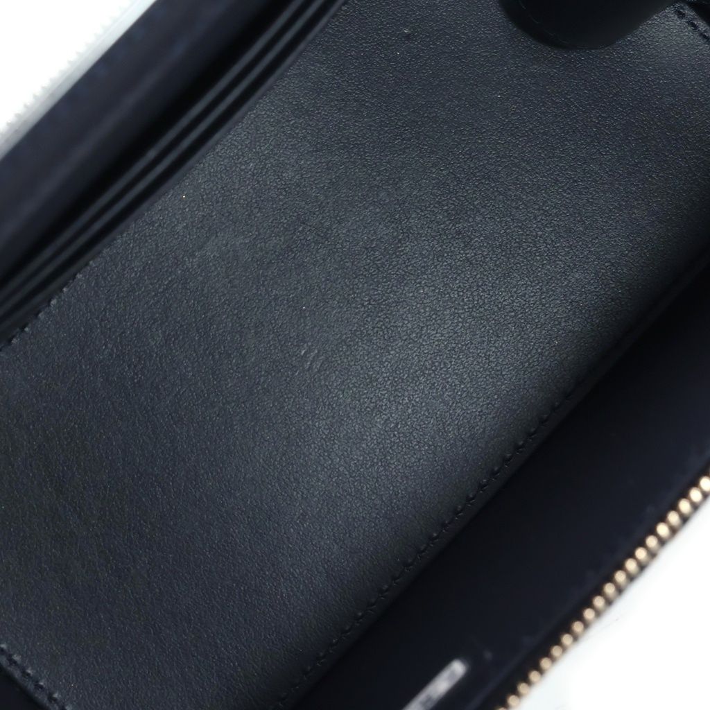 Chanel Quilted Vanity Chain Bag Navy Denim Silver — view 8