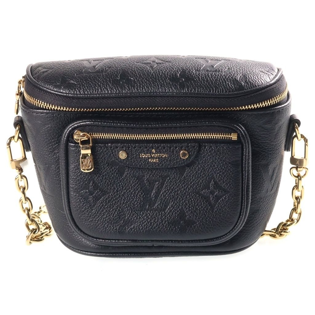 Louis Vuitton Monogram Empreinte Mini Bum Bag Chain Noir Black
