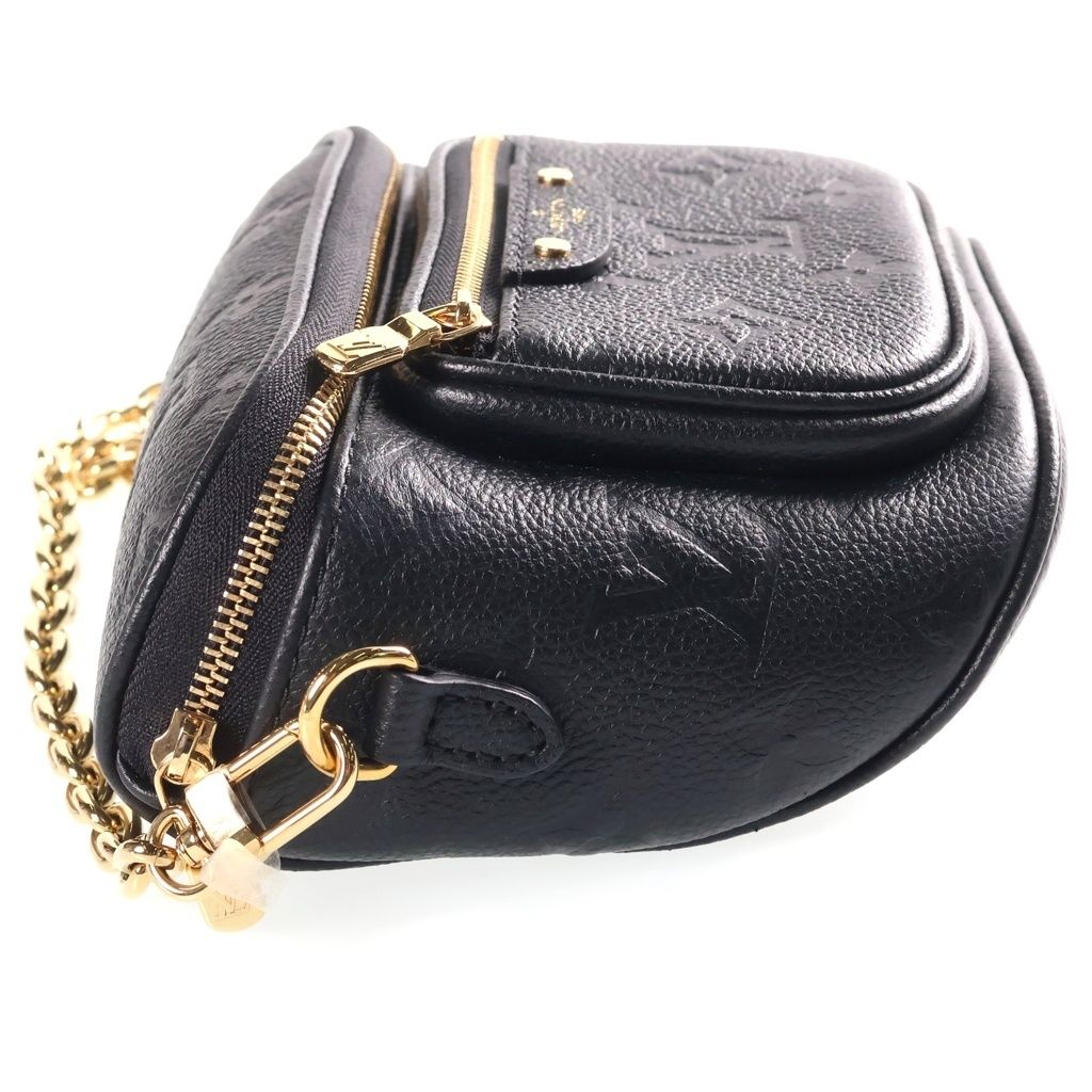 Louis Vuitton Monogram Empreinte Mini Bum Bag Chain Noir Black — view 3