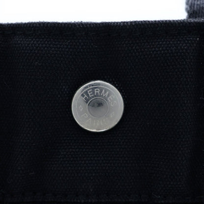 Hermes Fourre Tout PM Canvas Tote Handbag Black — view 6