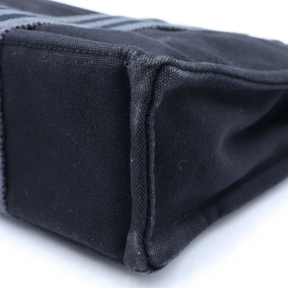 Hermes Fourre Tout PM Canvas Tote Handbag Black — view 5