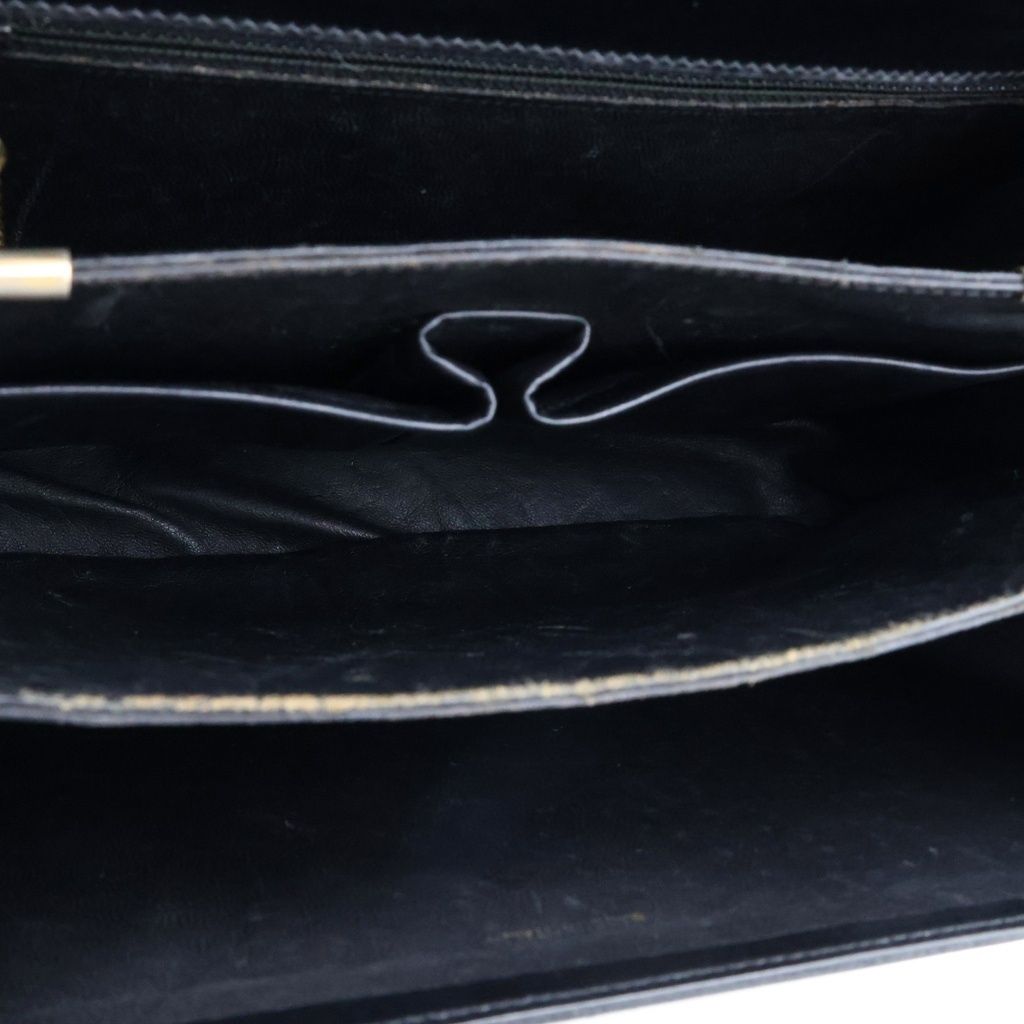 Celine Horsebit Leather Shoulder Bag Black — view 8