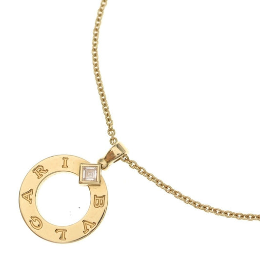 Bvlgari Circle Diamond Necklace 18k Yellow Gold