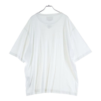 Prada Triangle Logo Crew Neck Short Sleeve Top T-Shirt White — view 2
