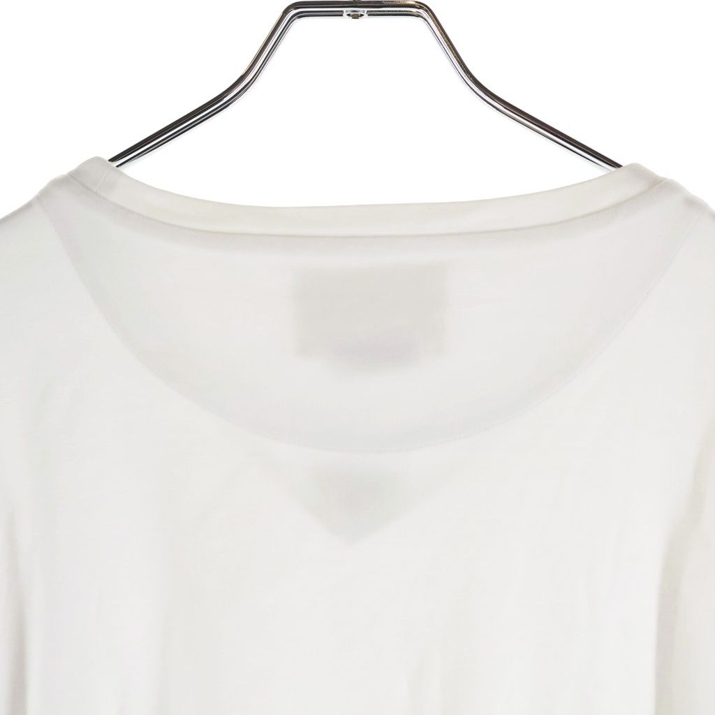Prada Triangle Logo Crew Neck Short Sleeve Top T-Shirt White — view 4