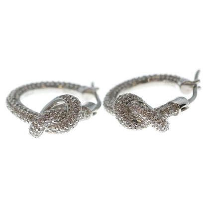 Celine Knot Hoop Earrings Rhinestone — view 3