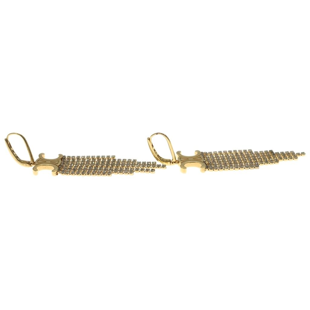 Celine Triomphe Fringe Earrings — view 4