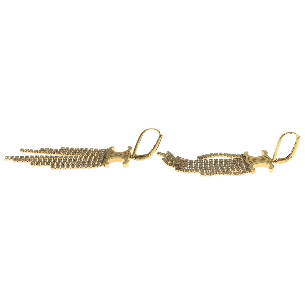 Celine Triomphe Fringe Earrings — view 3