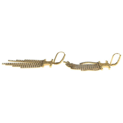Celine Triomphe Fringe Earrings — view 3
