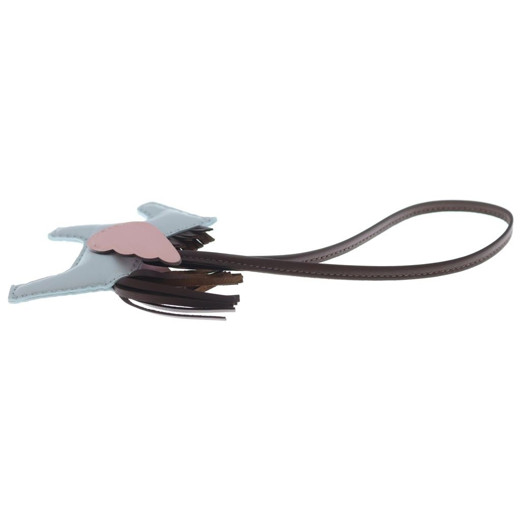Hermes Rodeo Pegasus PM Bag Charm Bleu Brume Rose Sakura Agneau Milo Swift — view 3