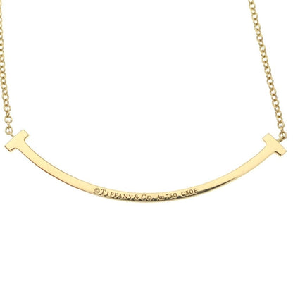 Tiffany & Co T Smile Small Diamond Necklace 18k Yellow Gold — view 3