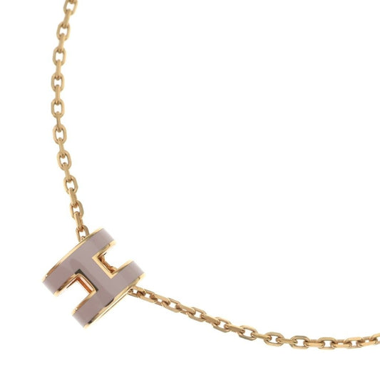 Hermes Mini Pop H Pendant Chain Pink Gold