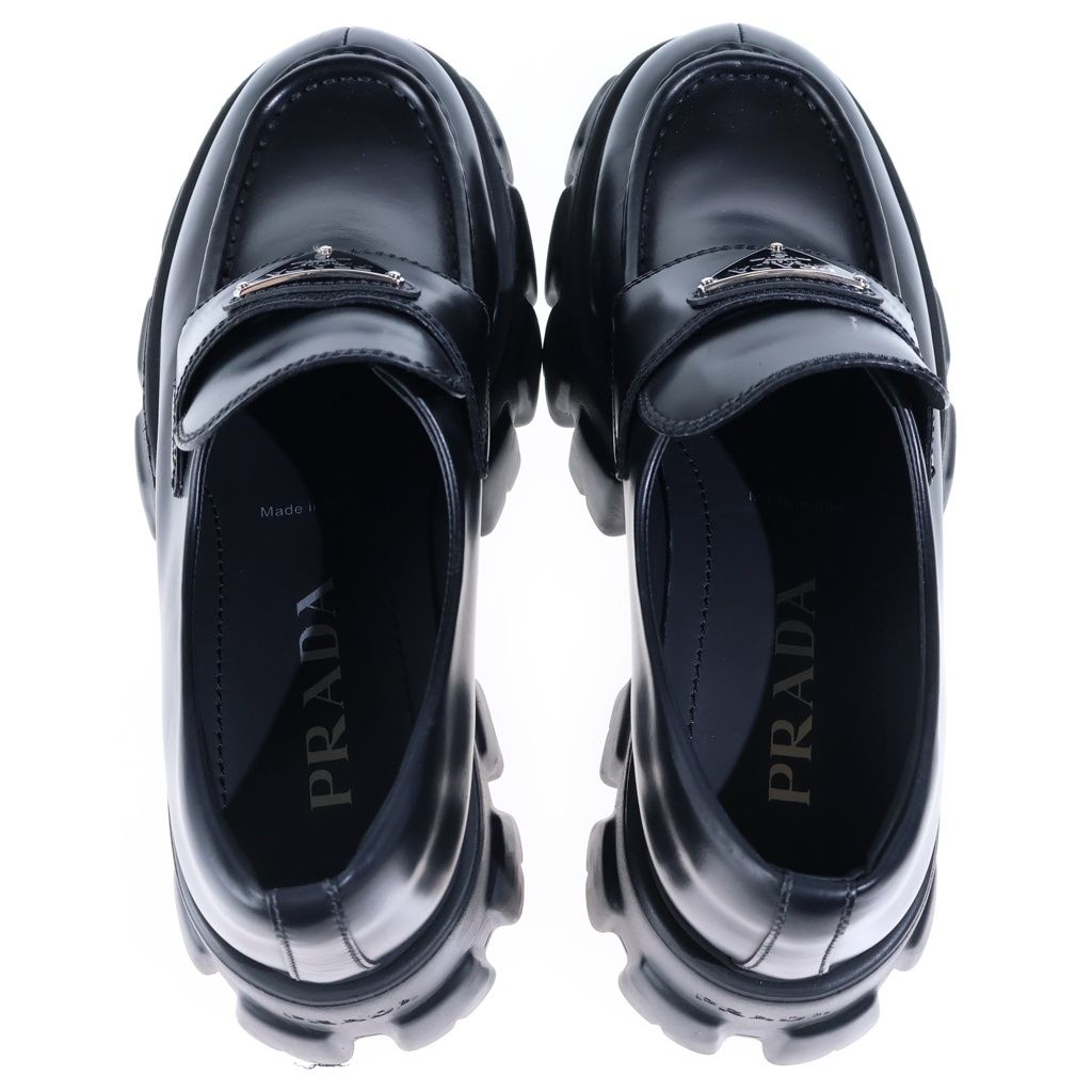 Prada Monolith Loafers Black — view 4