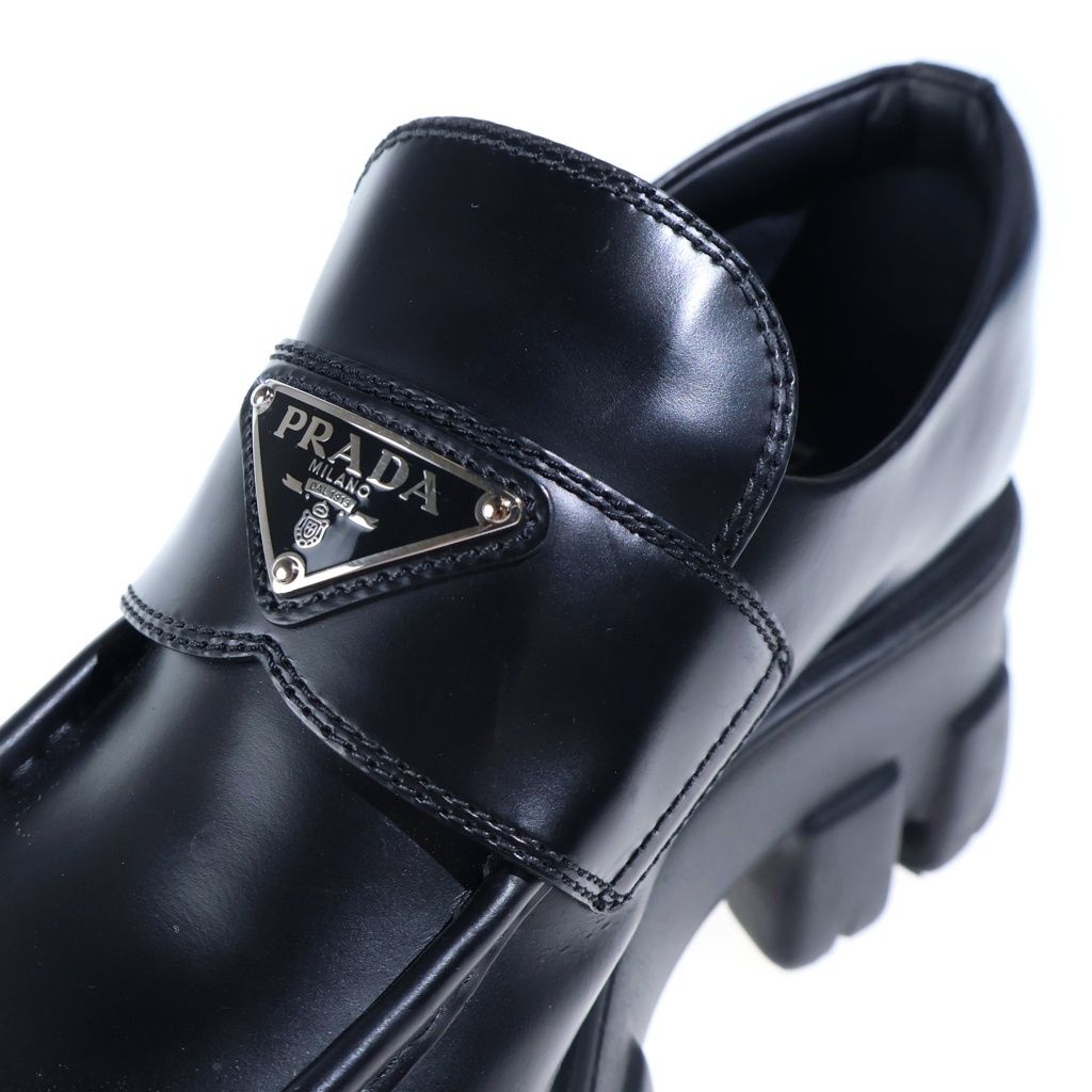 Prada Monolith Loafers Black — view 6