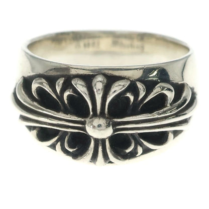 Chrome Hearts Flrl Floral Cross Ring Silver