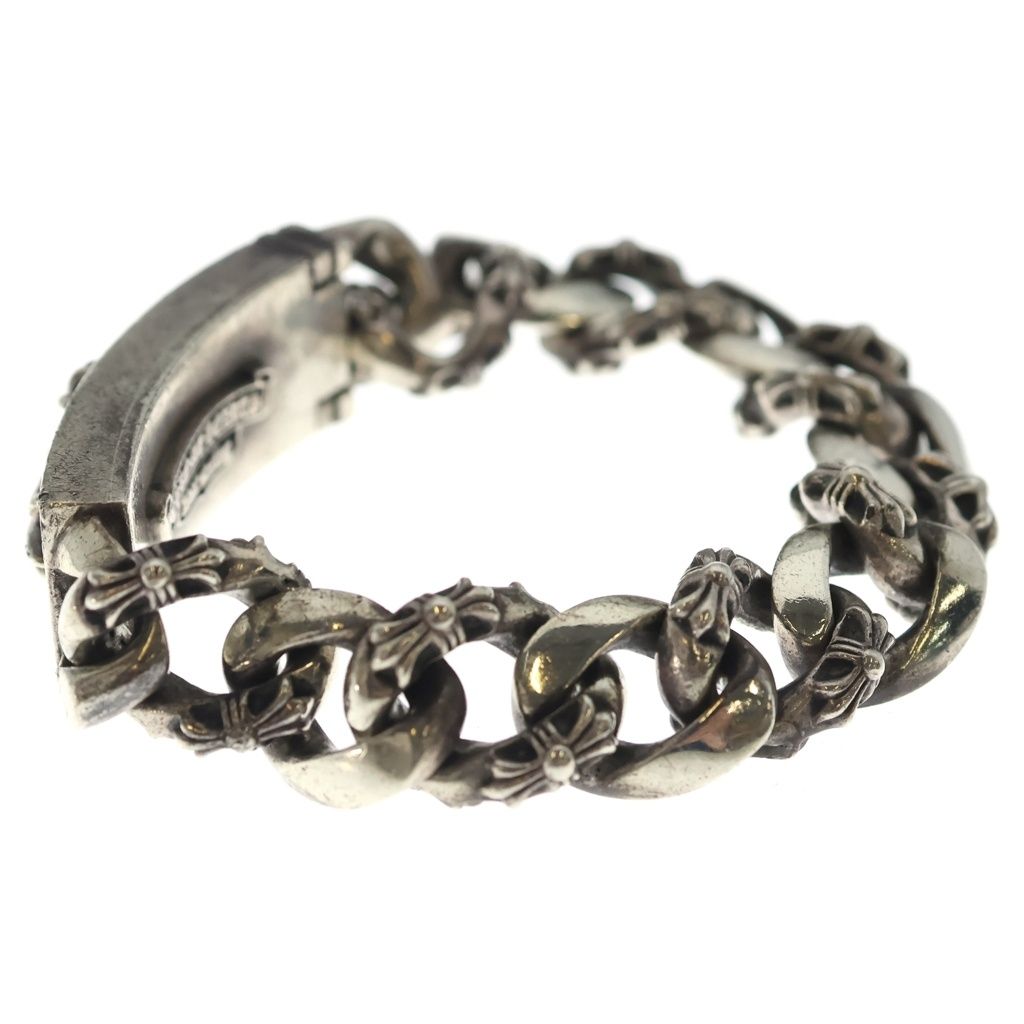 Chrome Hearts ID Floral Cross ID Fancy Link Bracelet Silver — view 4