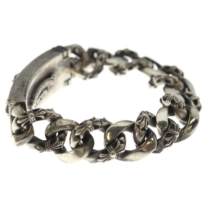 Chrome Hearts ID Floral Cross ID Fancy Link Bracelet Silver — view 4