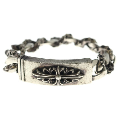 Chrome Hearts ID Floral Cross ID Fancy Link Bracelet Silver
