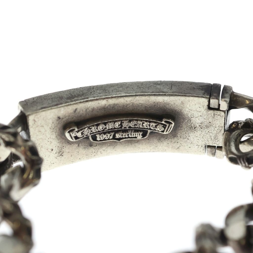 Chrome Hearts ID Floral Cross ID Fancy Link Bracelet Silver — view 5