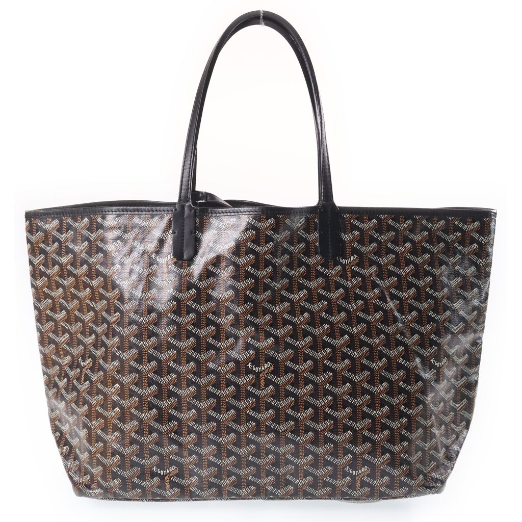 Goyard Saint Louis GM Tote Bag Black Leather