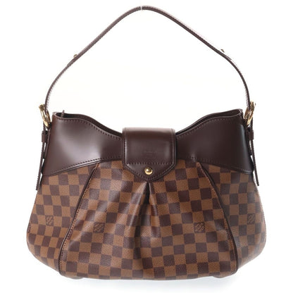 Louis Vuitton Damier Sistina MM Bag Brown Leather Gold — view 2