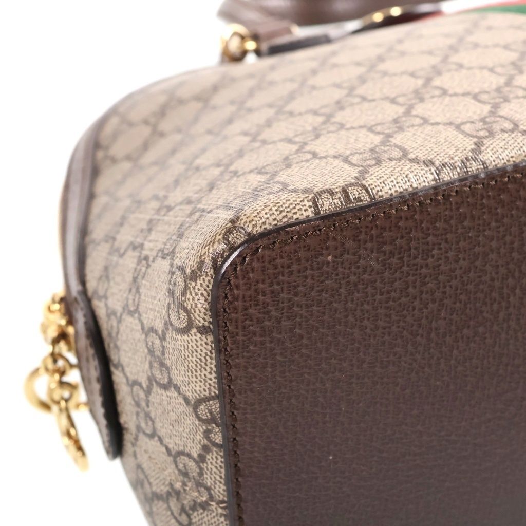 Gucci GG Supreme Ophidia Sherry Line Leather 2-Way Bag Beige — view 5