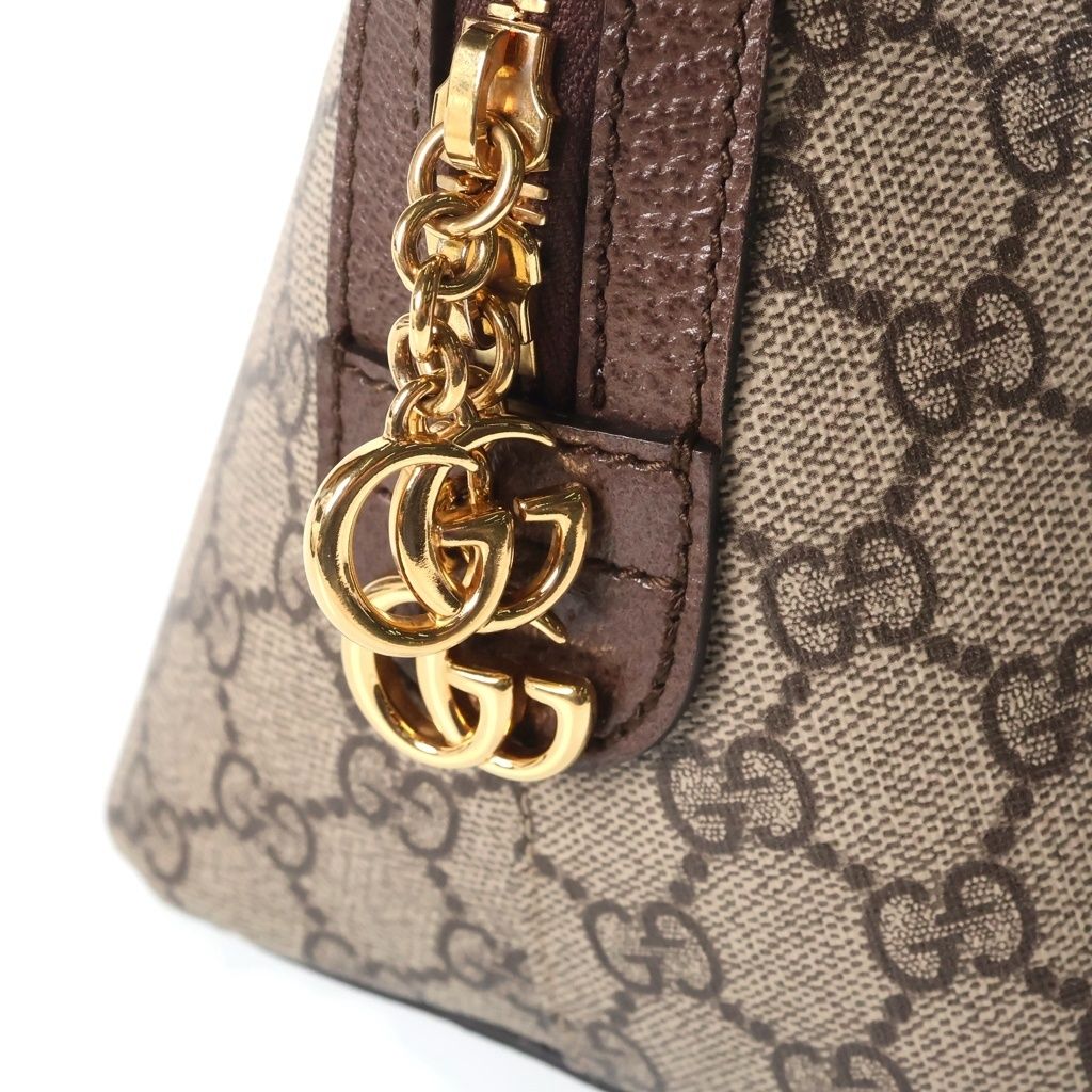 Gucci GG Supreme Ophidia Sherry Line Leather 2-Way Bag Beige — view 7