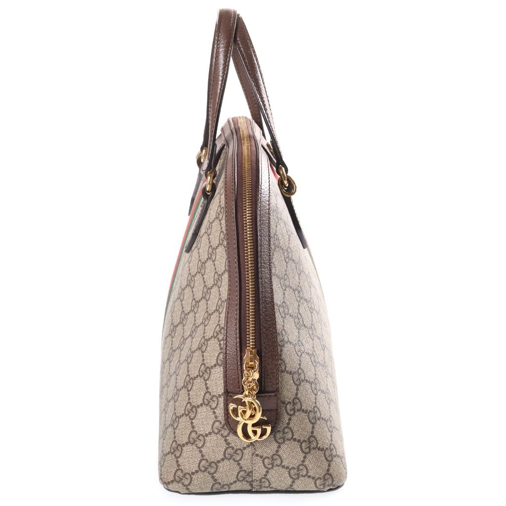 Gucci GG Supreme Ophidia Sherry Line Leather 2-Way Bag Beige — view 3