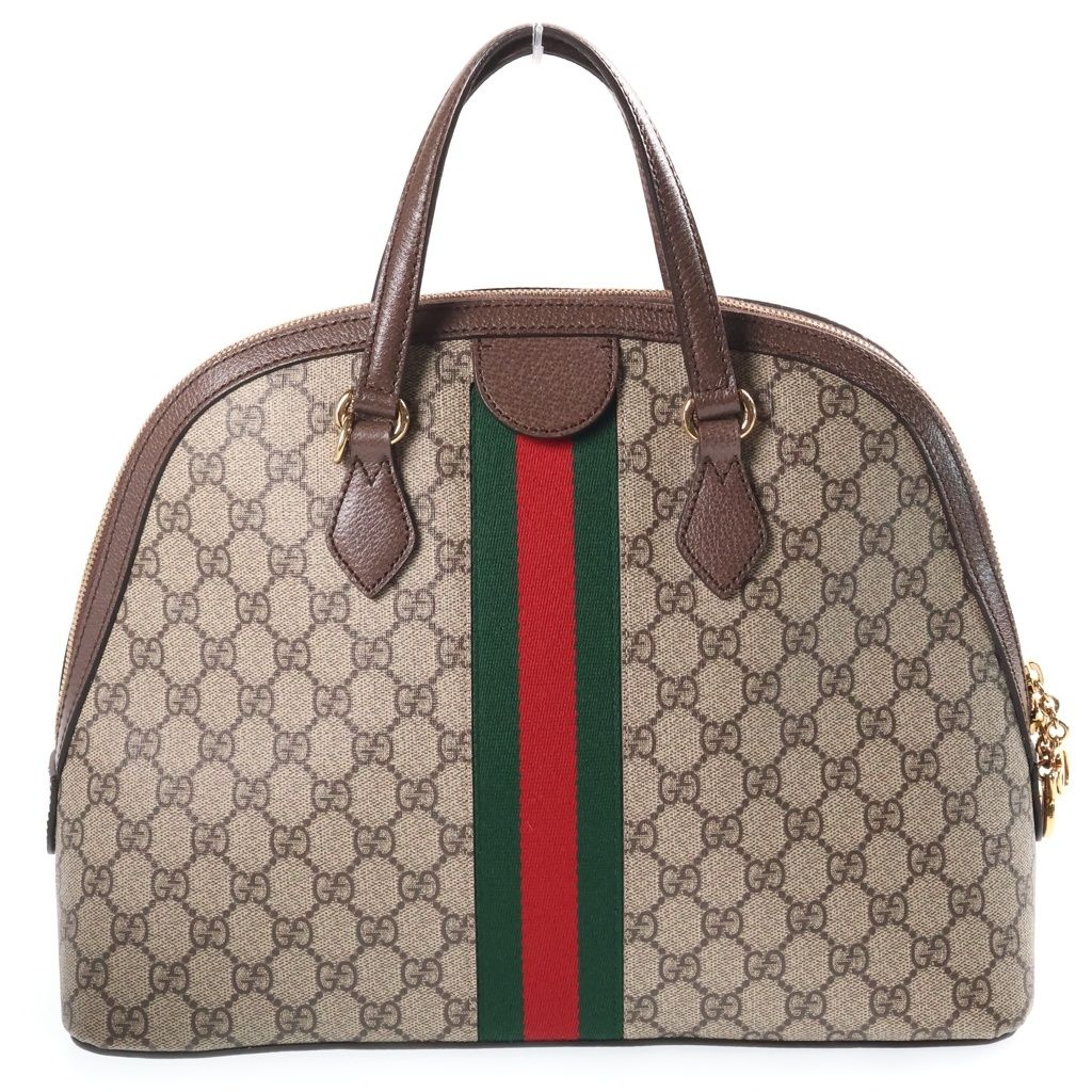 Gucci GG Supreme Ophidia Sherry Line Leather 2-Way Bag Beige — view 2