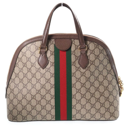 Gucci GG Supreme Ophidia Sherry Line Leather 2-Way Bag Beige — view 2