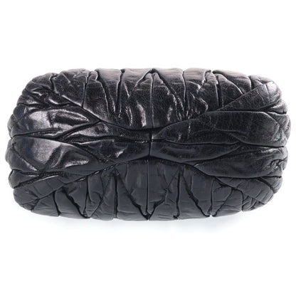 Miu Miu Matelasse Lambskin Leather Handbag Gold Silver Black — view 4