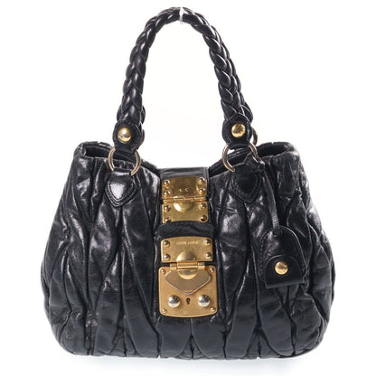 Miu Miu Matelasse Lambskin Leather Handbag Gold Silver Black