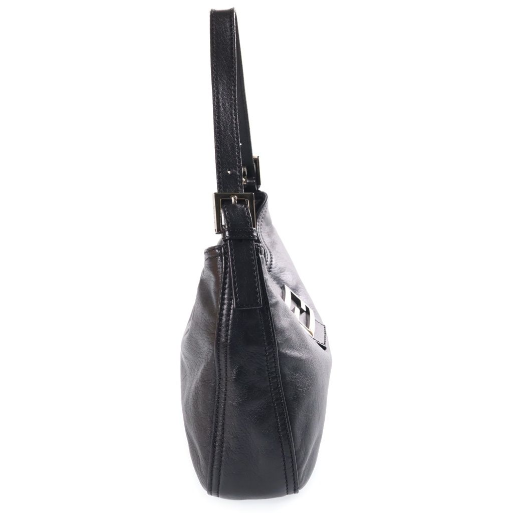 Fendi Mamma Bucket Handbag Bag Black Nata Leather — view 3