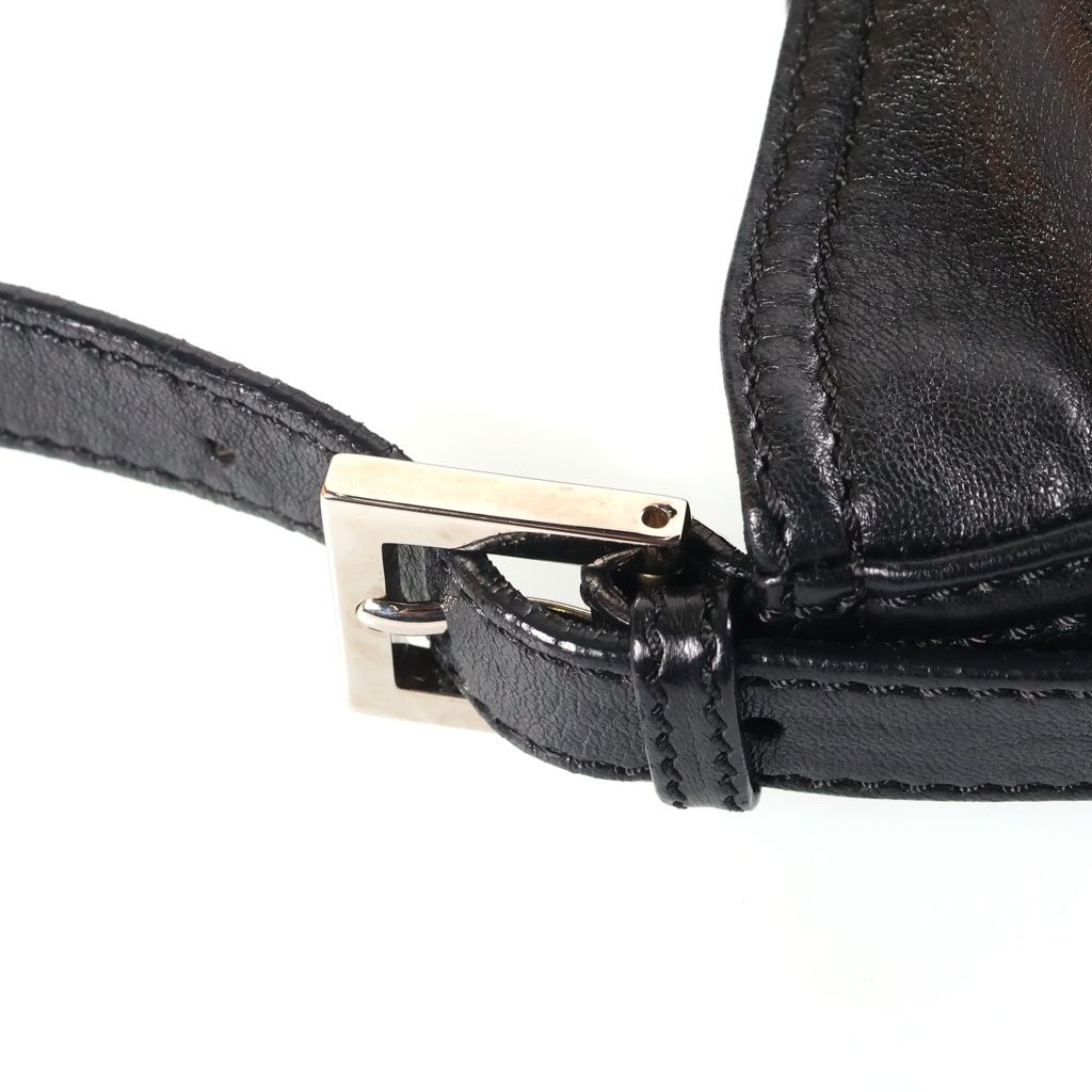 Fendi Mamma Bucket Handbag Bag Black Nata Leather — view 7
