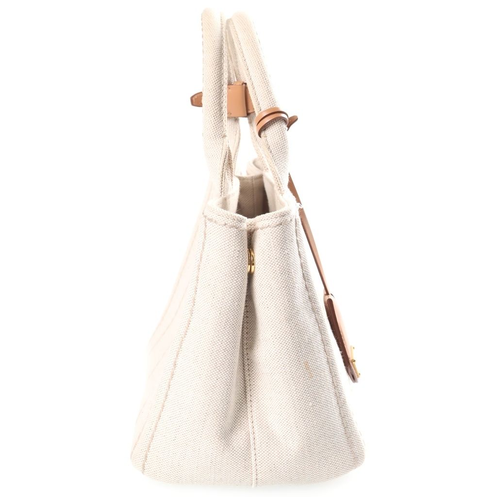 Prada Ricamo Jardiniere 2-Way Bag Canvas White — view 3