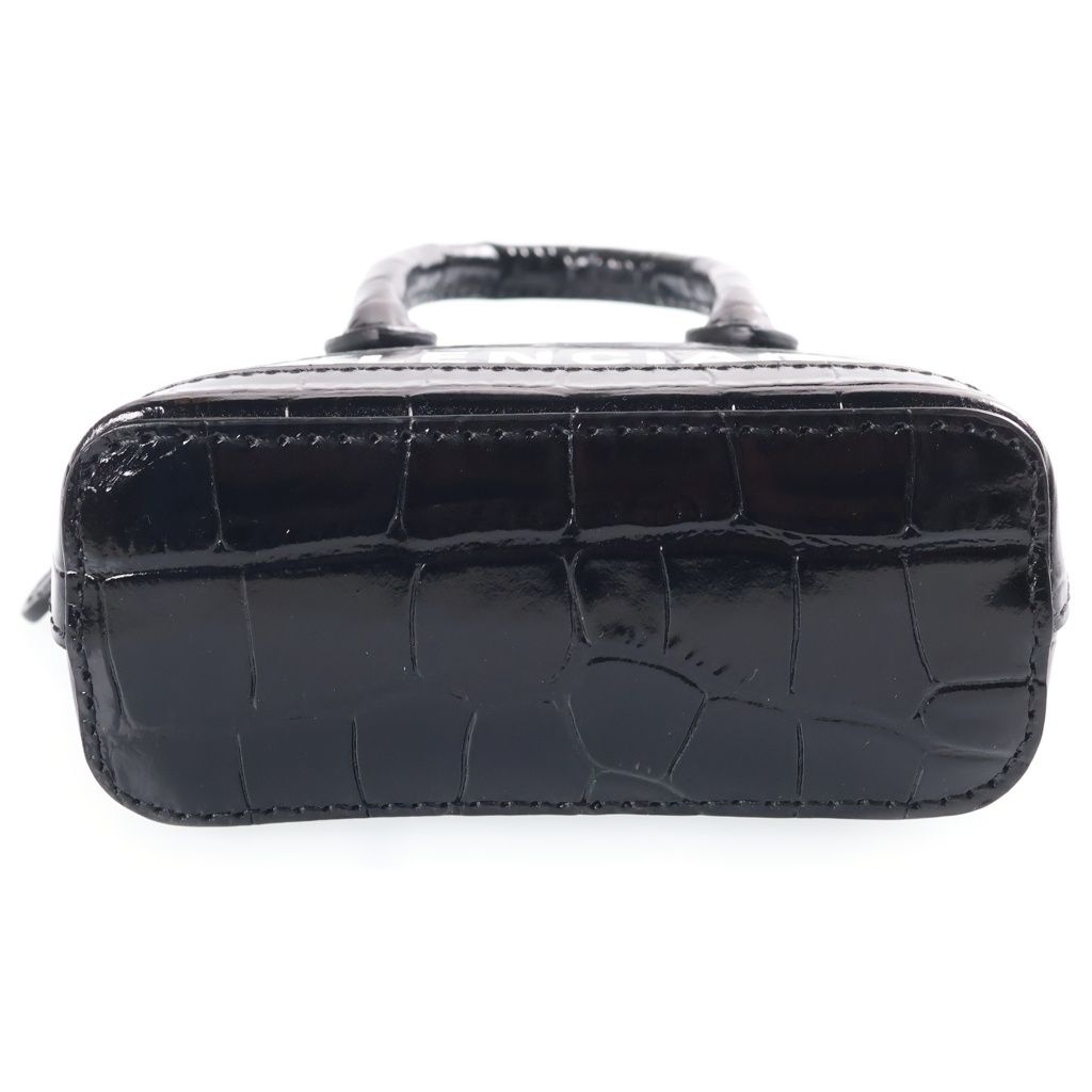 Balenciaga Ville Top Handle Mini Shoulder Bag Black Leather — view 4