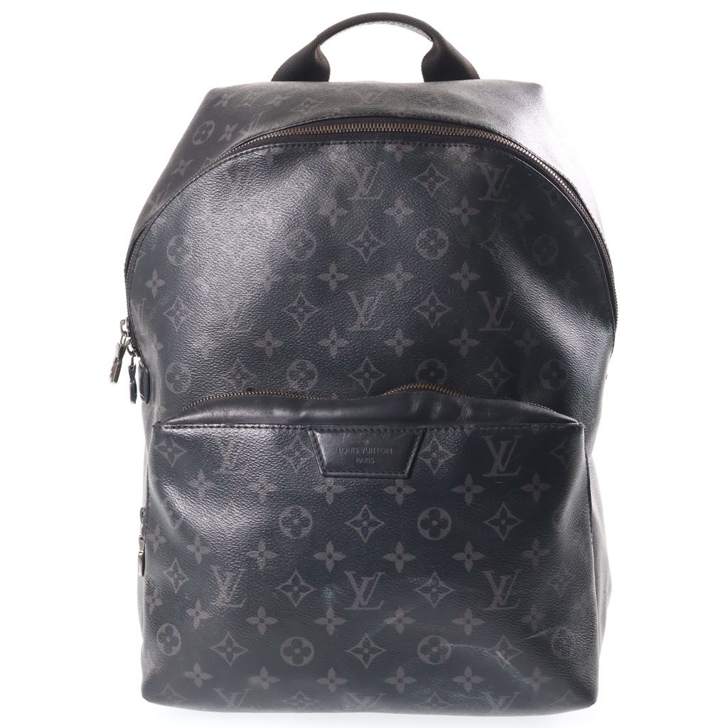 Louis Vuitton Monogram Eclipse Apollo Backpack Black Leather Silver