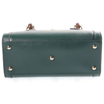 Gucci Diana Small Shoulder Bag Leather Green — view 4