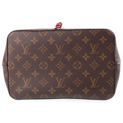 Louis Vuitton Neo Noe MM Shoulder Bag 2-Way Monogram Leather Brown Red — view 4