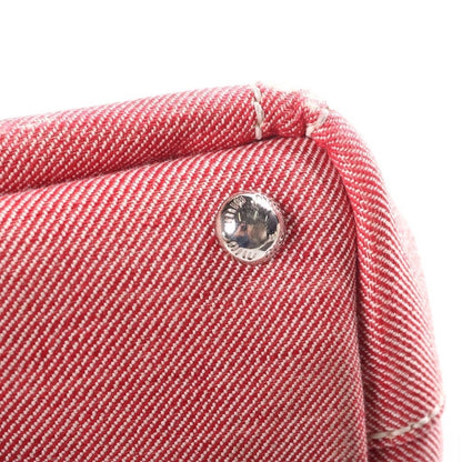Miu Miu Jacquard Logo Denim 2-Way Bag Pink — view 6