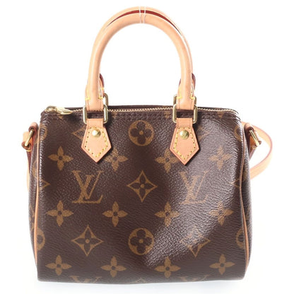Louis Vuitton Nano Speedy Shoulder Bag 2-Way Back Leather Brown