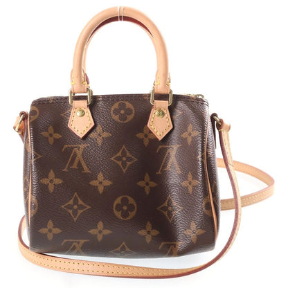 Louis Vuitton Nano Speedy Shoulder Bag 2-Way Back Leather Brown — view 2