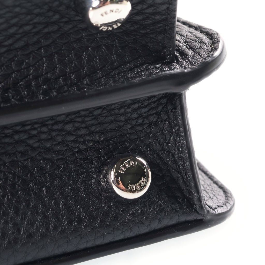 Fendi Peekaboo ISeeU Small 2-Way Shoulder Bag Black Leather — view 6