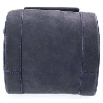 Bvlgari B.zero1 Suede Leather Handbag Navy Silver — view 4